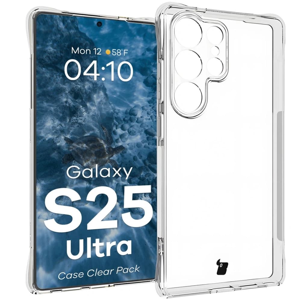Bizon Case Clear Pack pouzdro + 2x ochranná fólie Samsung Galaxy S25 Ultra čiré - 3