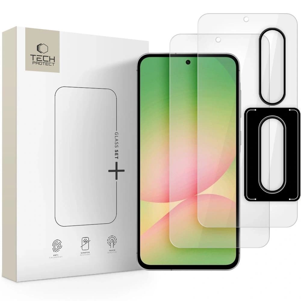 Edzett üveg Tech-Protect üveg készlet + Samsung Galaxy A36 / A56 5G átlátszó - 1