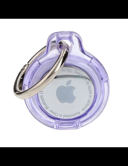 Bizon Case Locator Cheie Apple AirTag transparent-purpuriu