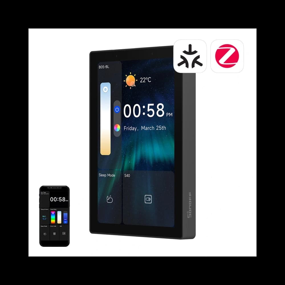 WiFi/Bluetooth/ZigBee Matter control panel SONOFF NSPanel Pro 120 (black) - 1