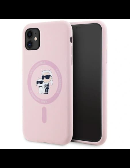 Karl Lagerfeld Silicone Karl&Choupette MagSafe Apple iPhone 11 pink