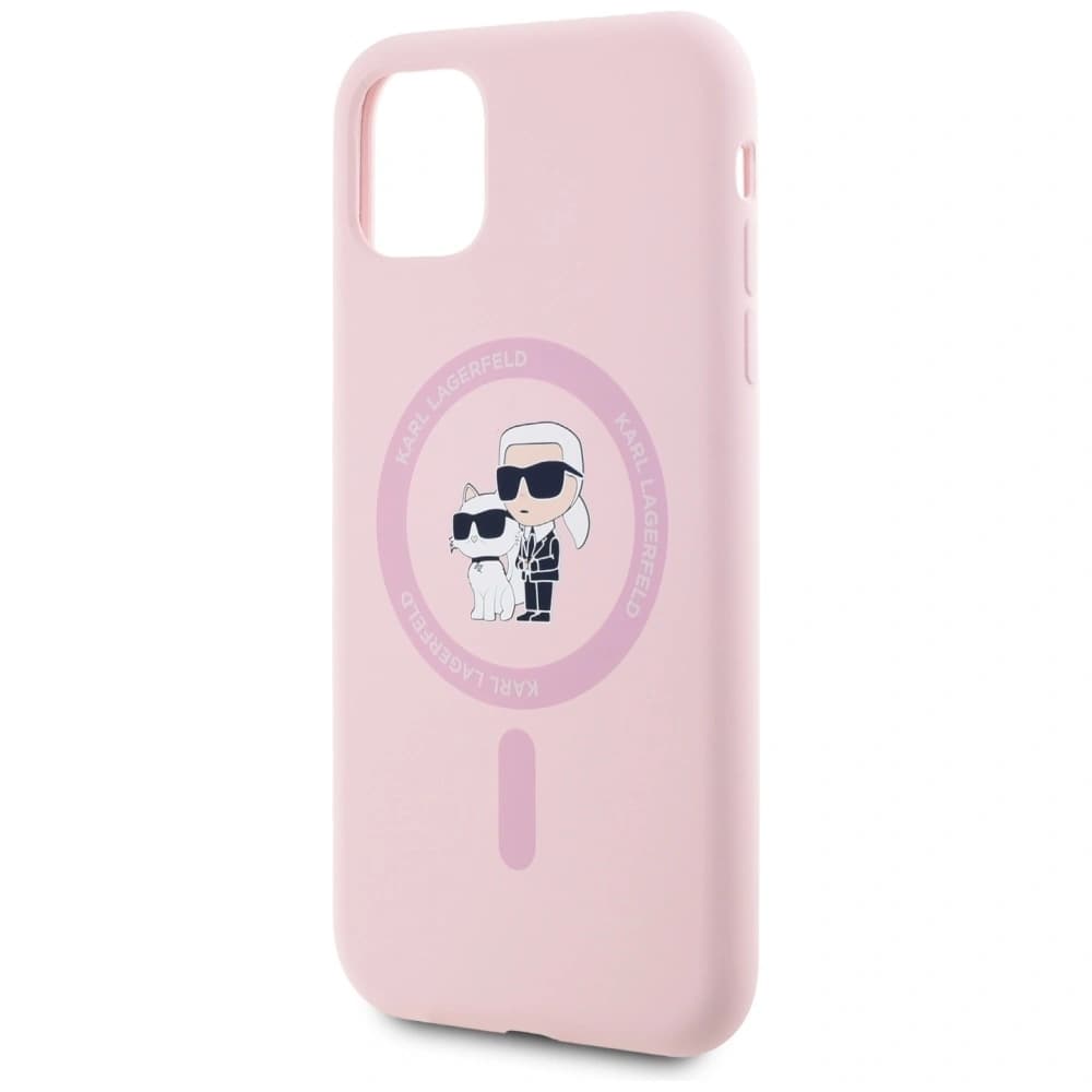 Karl Lagerfeld Silicone Karl&Choupette MagSafe Apple iPhone 11 pink - 6