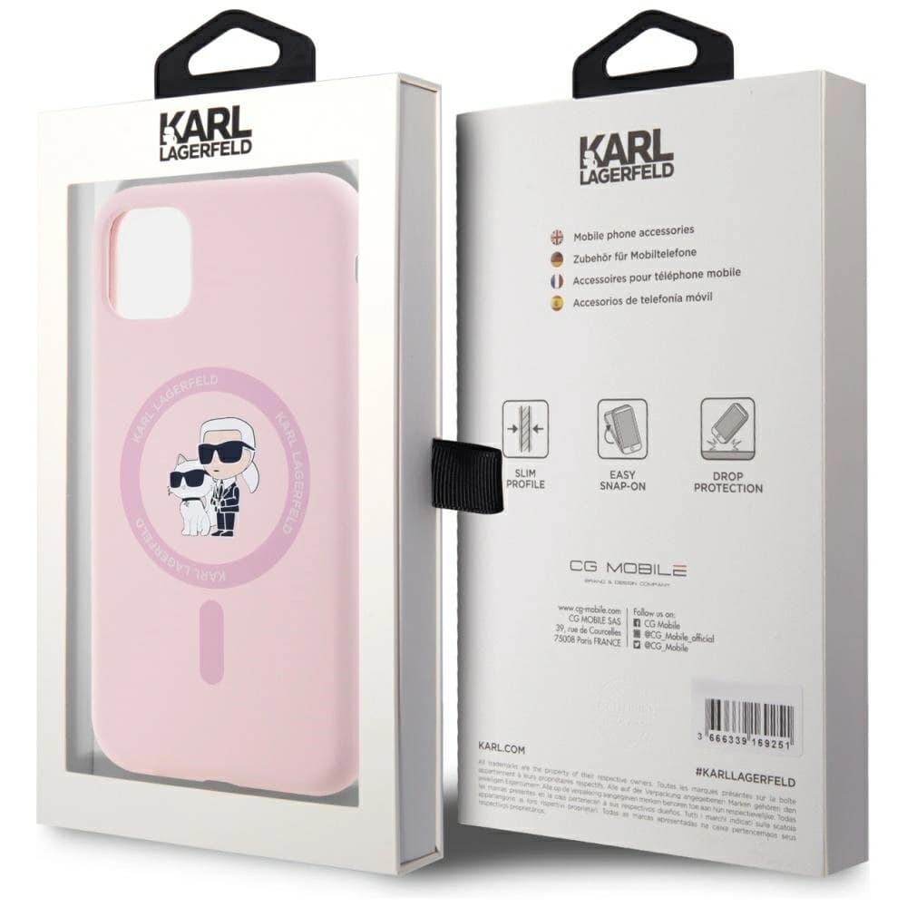 Karl Lagerfeld Silicone Karl&Choupette MagSafe Apple iPhone 11 pink - 8
