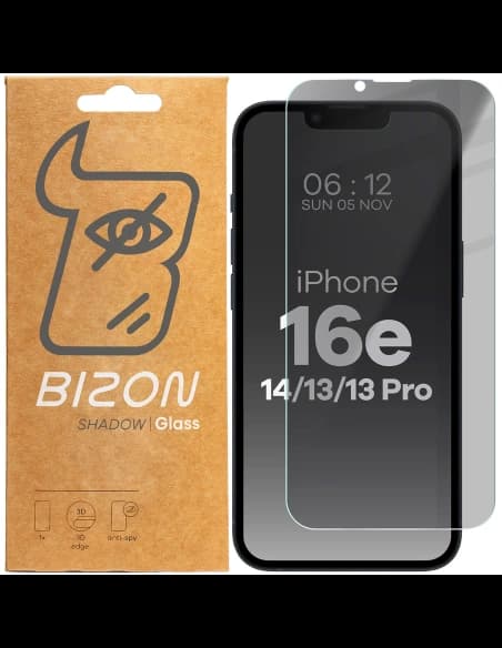 Bizon Glass Clear Shadow Apple iPhone 16e / 14 / 13 / 13 Pro getönt