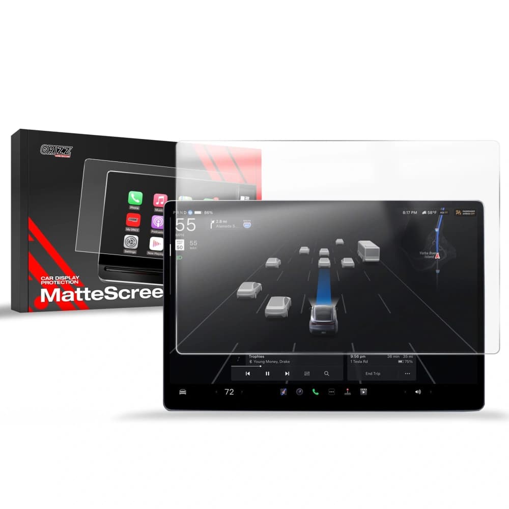 Matte GrizzGlass CarDisplay Protection Tesla Model S Facelift (2025) - 1