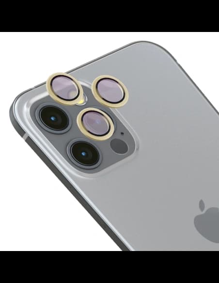 Bizon Glass Snap Lens Apple iPhone 12 Pro / 11 Pro / 11 Pro Max goldener Rahmen