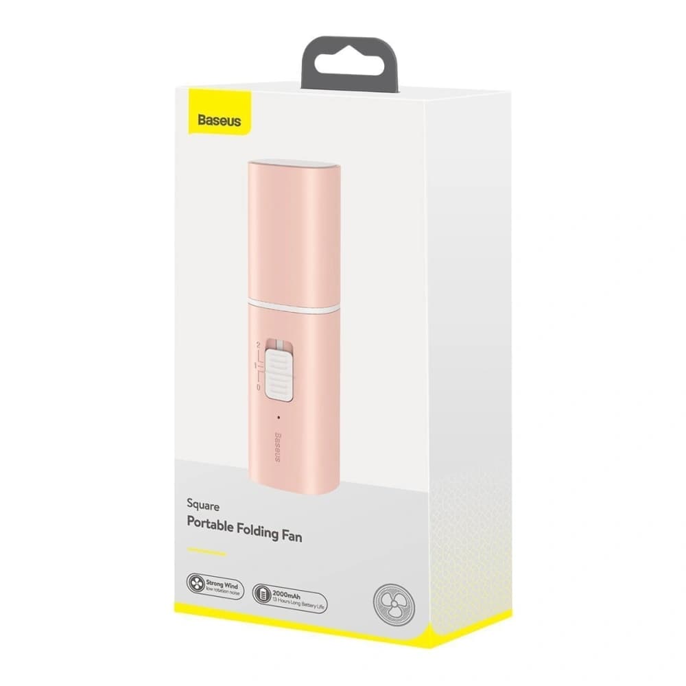 Přenosný ruční ventilátor Baseus Square (růžový) - 7