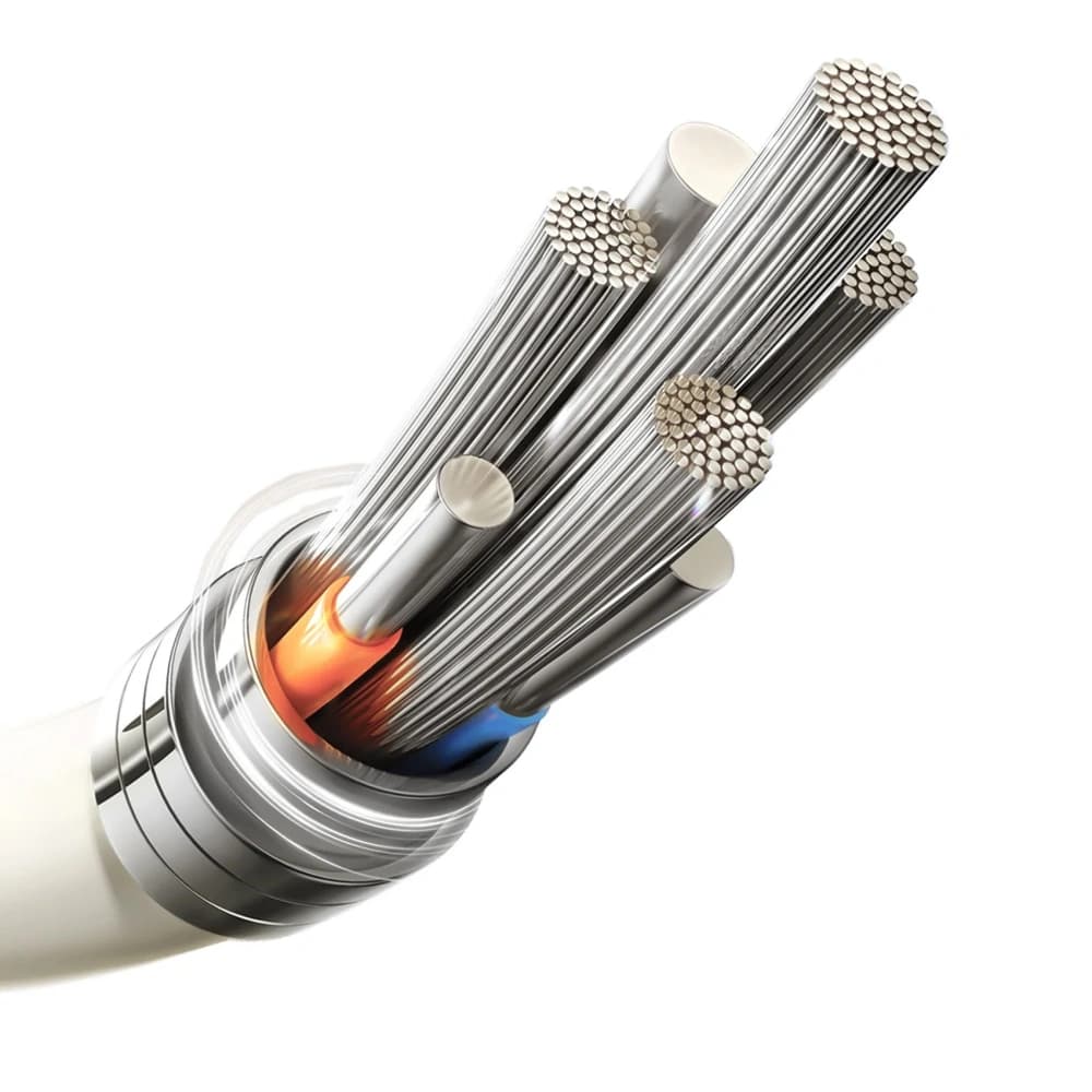 Joyroom S-A53 3A USB-A / Lightning kábel fluoreszkáló véggel 1.2 m bézs színben - 4