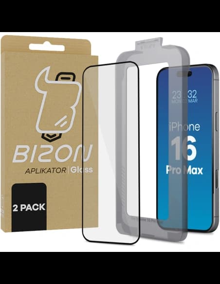 Bizon Glass Aplikator Apple iPhone 16 Pro Max [2 PACK]