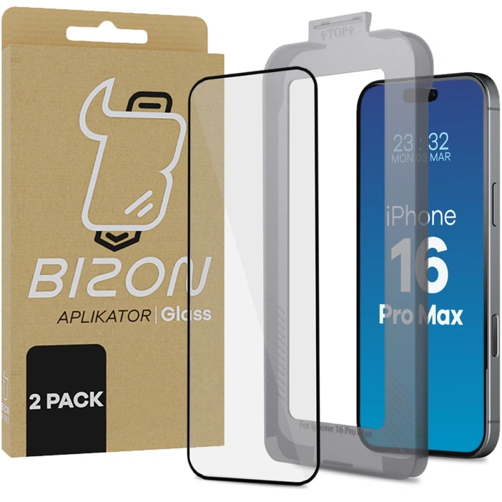 Bizon Glass Aplikator Apple iPhone 16 Pro Max [2 PACK] - 1