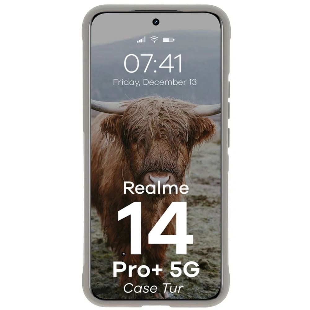 Bizon Caz Tur Realme 14 Pro+ Plus 5G gri deschis - 5