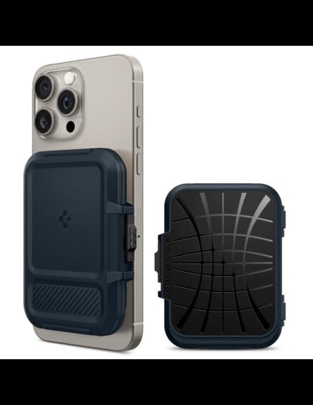 Spigen Lock Fit MagSafe Universal Magnetic Card Holder Metal Slate