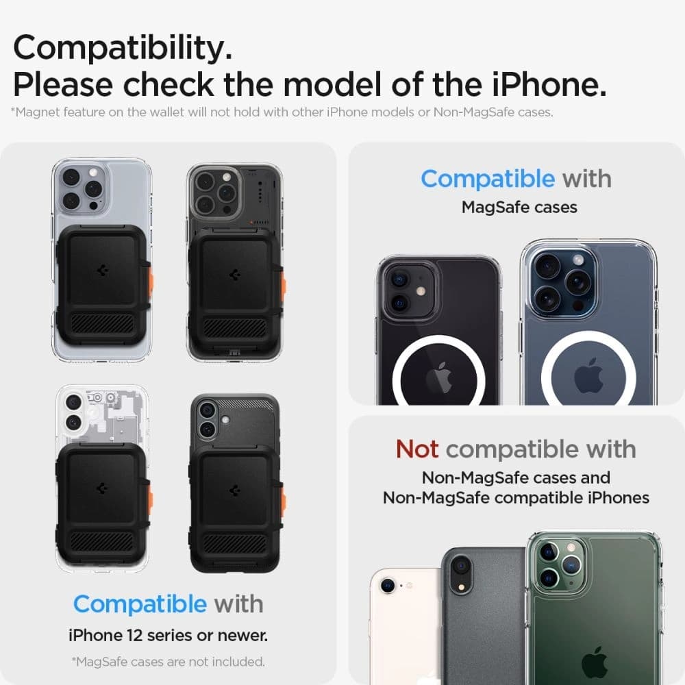 Spigen Lock Fit MagSafe Universal Magnetic Kartenhalter Schwarz - 16