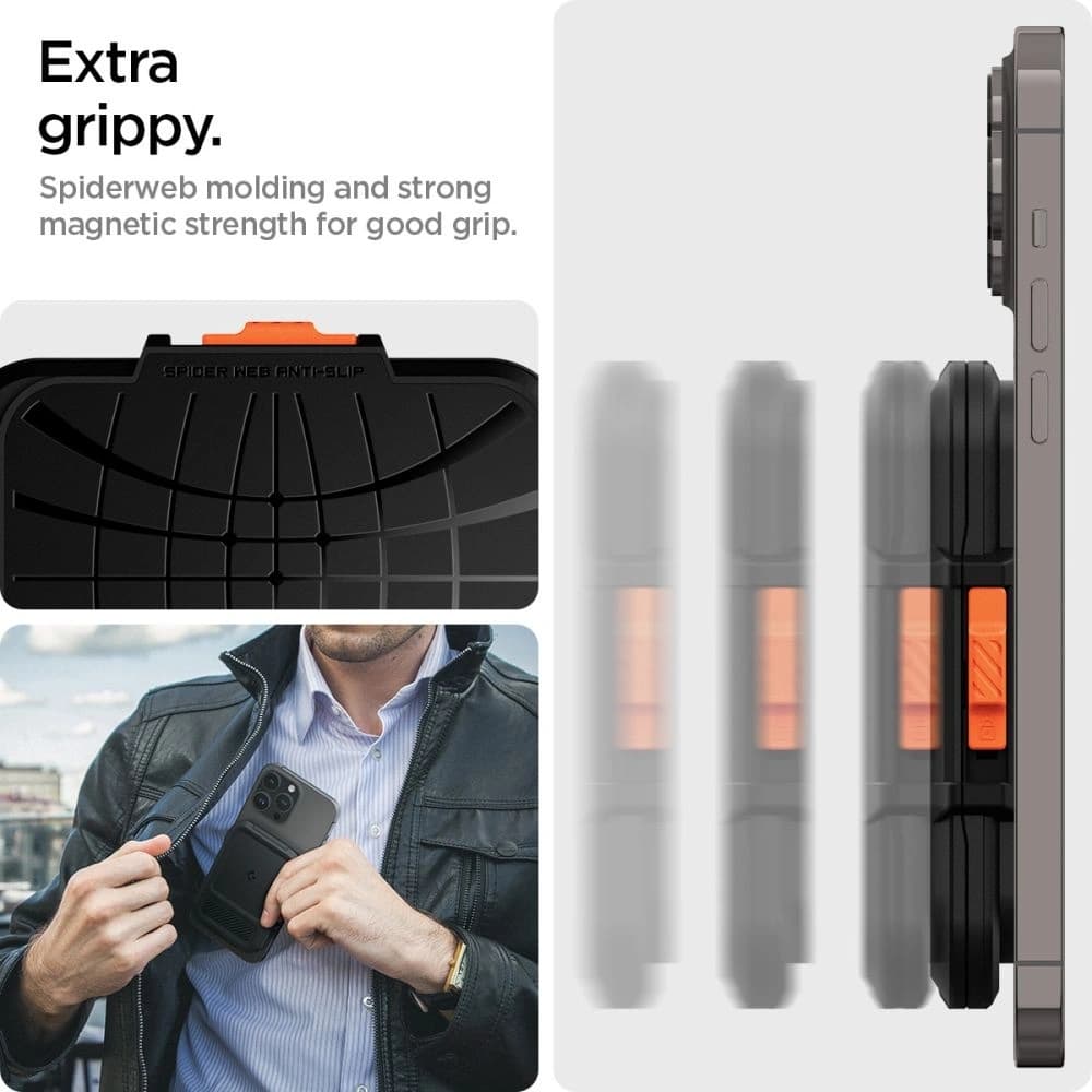 Spigen Lock Fit MagSafe Universal Magnetic Kartenhalter Schwarz - 21