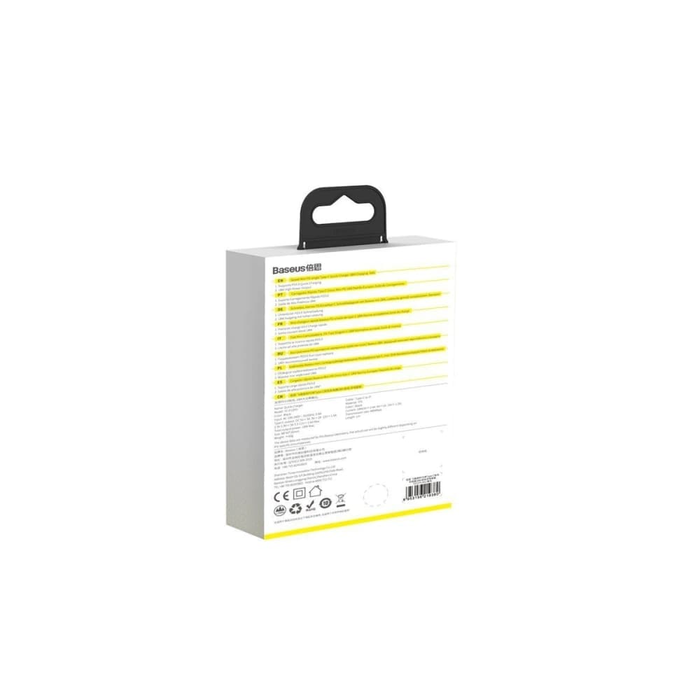 Baseus Ladegerät USB Typ C Power Delivery 18W 3A + USB Typ C - Lightning Kabel 2.4A 1m schwarz - 7
