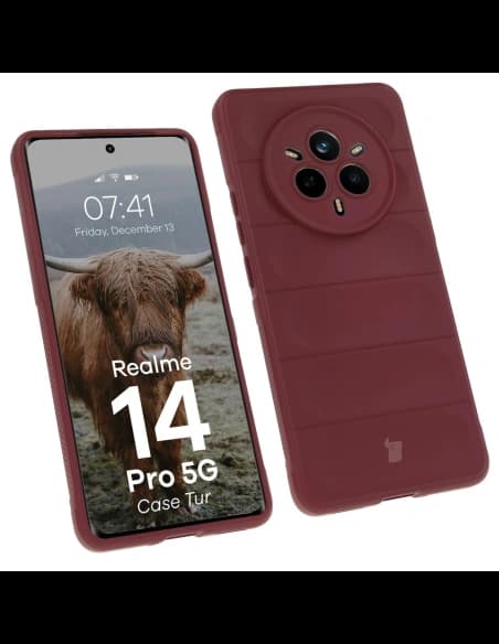Husa blindată Bizon Case Tur pentru Realme 14 Pro 5G violet închis