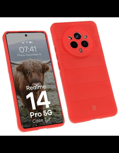 Carcasa blindată Bizon Case Tur pentru Realme 14 Pro 5G roșie