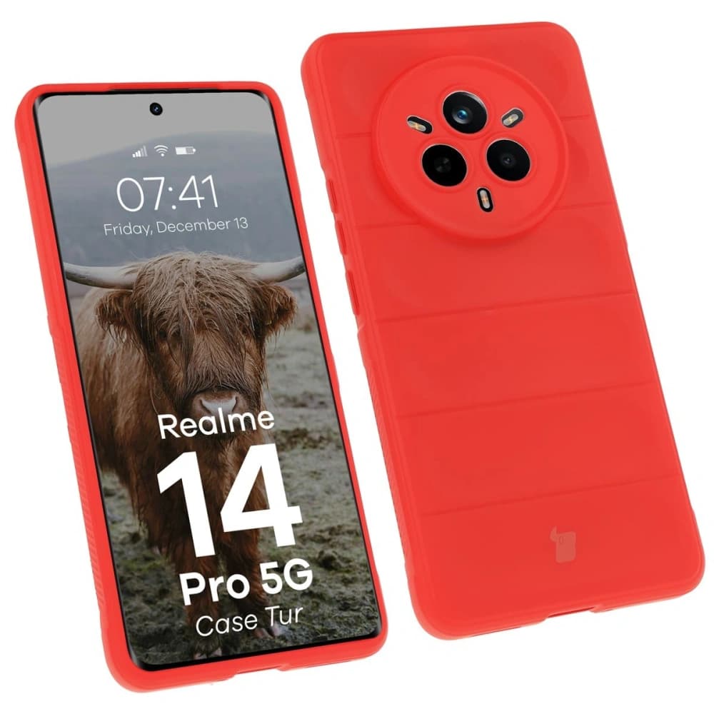 Carcasa blindată Bizon Case Tur pentru Realme 14 Pro 5G roșie - 1