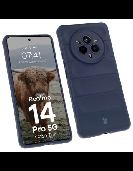 Carcasă blindată Bizon Case Tur pentru Realme 14 Pro 5G albastră