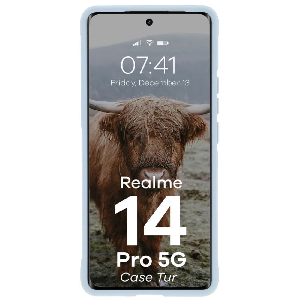 Bizon Caz Turcoaz Realme 14 Pro 5G albastru deschis - 5