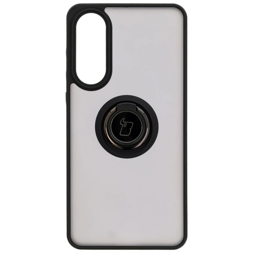 Bizon Case Hybrid Ring Samsung Galaxy S25 Edge rauchig mit einem schwarzen Rahmen - 2