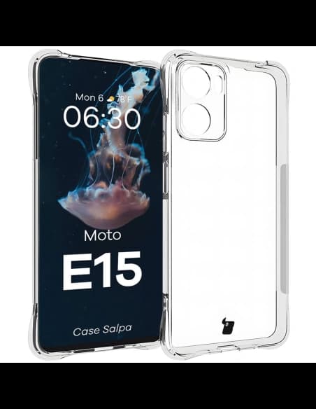 Bizon Case Salpa Motorola Moto E15 transparent