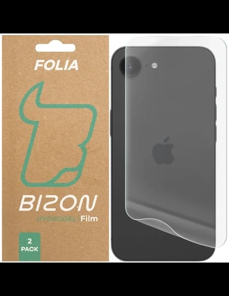 Bizon Glass Hydrogel film pro zadní stranu pro Apple iPhone 16e [2 PACK]