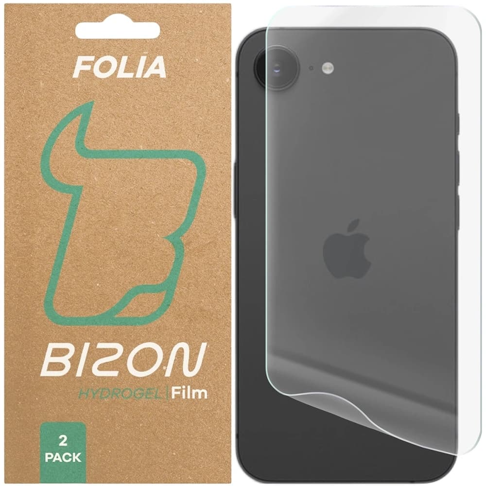 Bizon Glass Hydrogel film pro zadní stranu pro Apple iPhone 16e [2 PACK] - 1