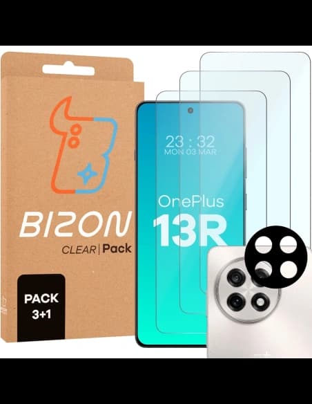 Bizon Clear 2 balení 3x tvrzené sklo + 1x ochrana objektivu OnePlus 13r