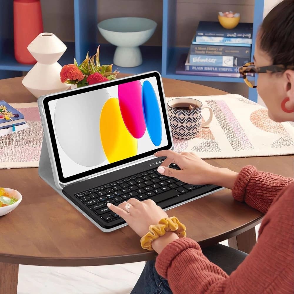 Etui z klawiaturou Tech-Protect SmartCase Pen + Keyboard Apple iPad Air 10.9 2022 (5. generace) / iPad Air 11 2025 (7. generace) Šedá - 8