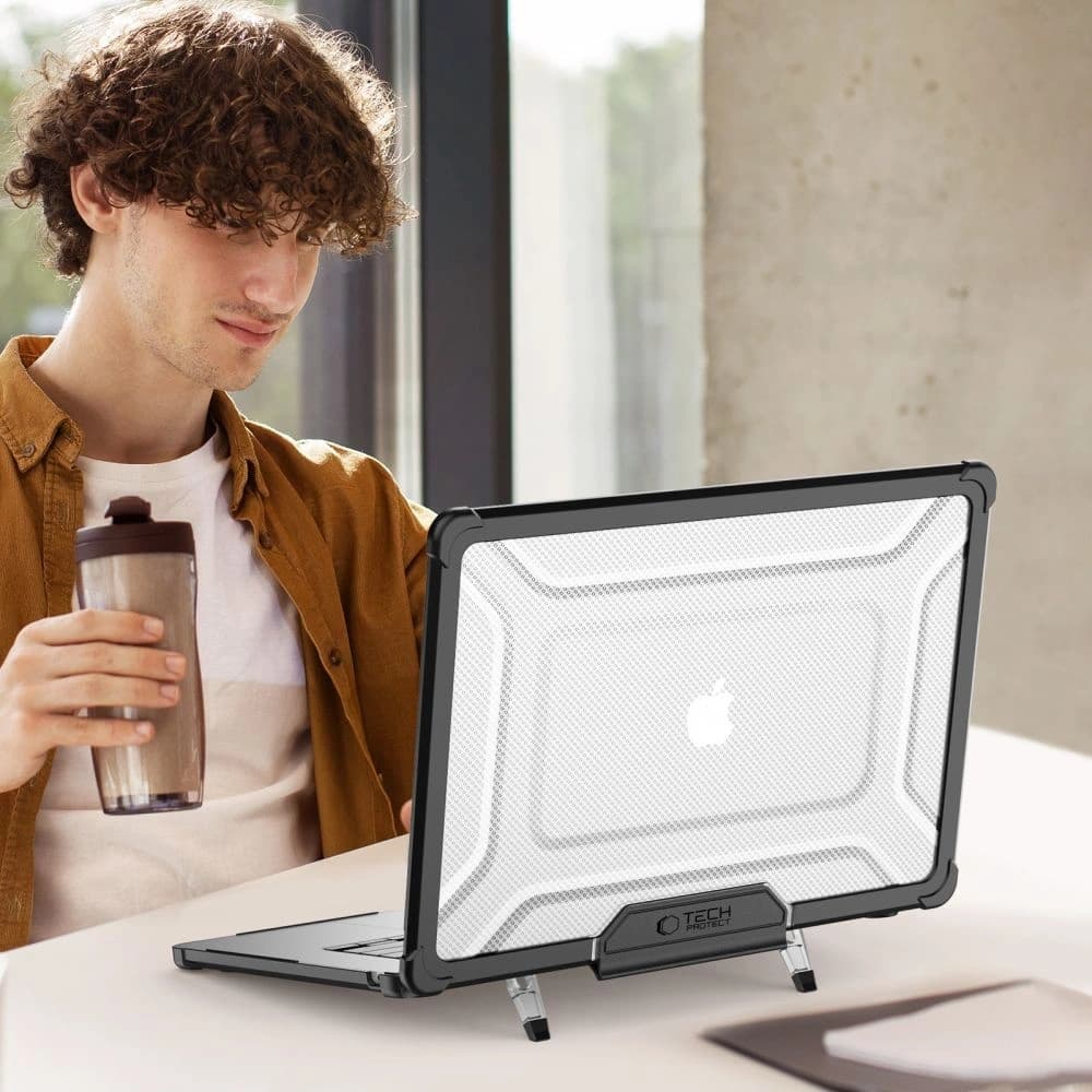 Etui Tech-Protect Smartshell Pro Apple MacBook Air 15” (M2/M3/M4) 2023-2025 Schwarz/transparent - 8