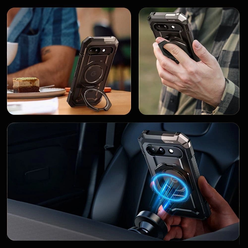 Case Supcase Unicorn Beetle Grip Mag MagSafe Google Pixel 9a Black - 6
