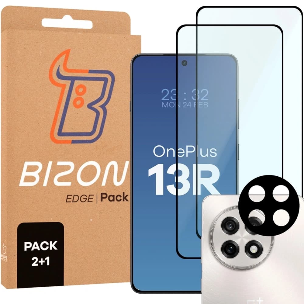 Bizon Edge 2 balení 2x tvrzené sklo + 1x ochrana objektivu OnePlus 13R - 1