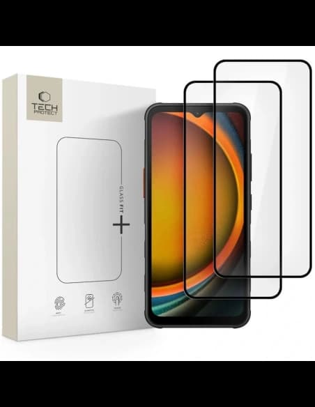 SzkŁo Hartowane Tech-protect Glass Fit+ 2-pack Galaxy Xcover 7 / 7 Pro Black