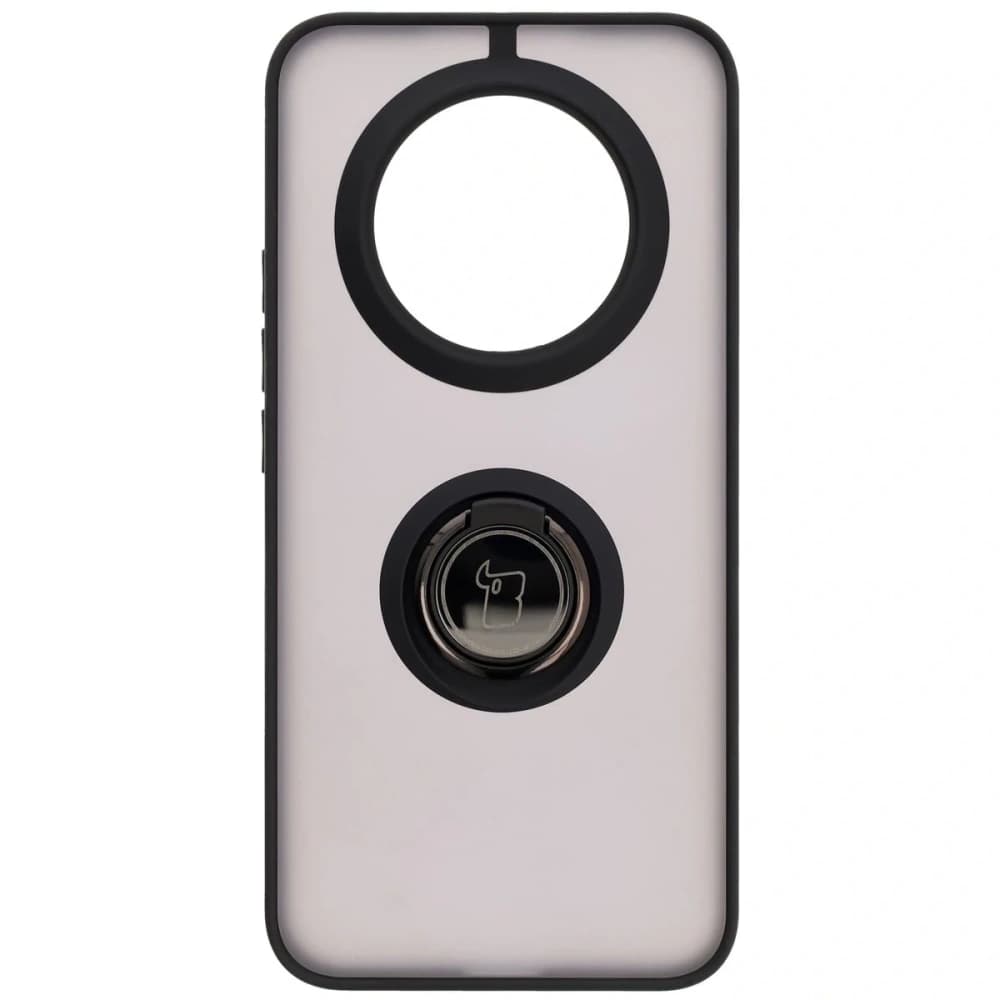 Bizon Case Hybrid Ring Realme 14 Pro Plus 5G rauchig mit schwarzem Rahmen