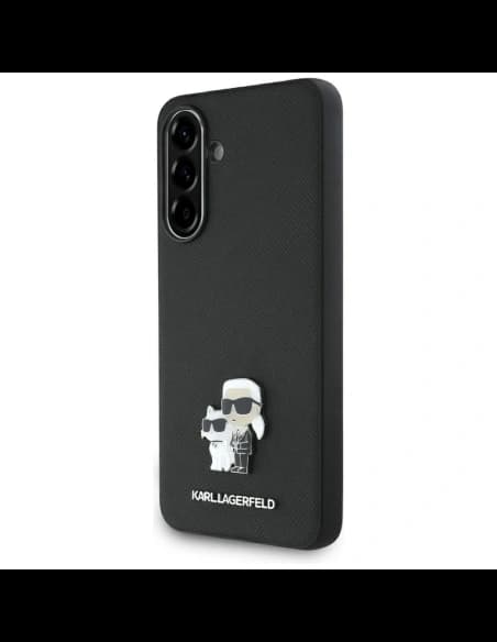 Karl Lagerfeld Saffiano w/ K&C fém logó Samsung Galaxy A56 fekete
