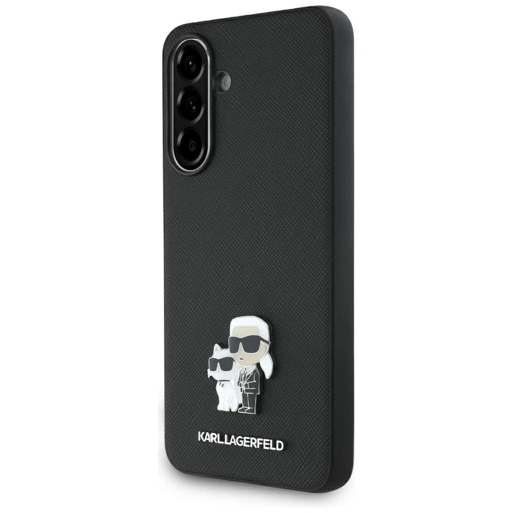 Karl Lagerfeld Saffiano cu logo metalic K&C pentru Samsung Galaxy A56 negru - 1