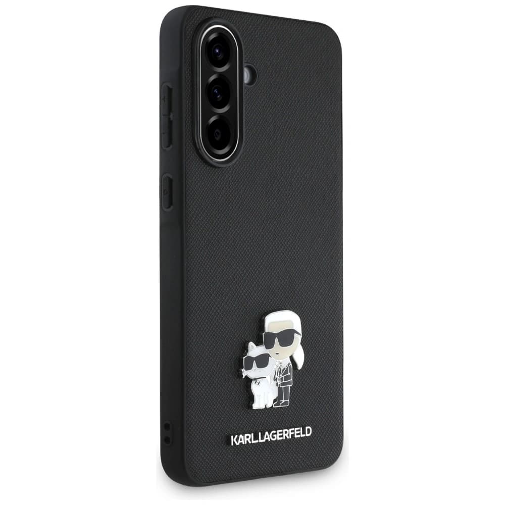 Karl Lagerfeld Saffiano cu logo metalic K&C pentru Samsung Galaxy A56 negru - 3