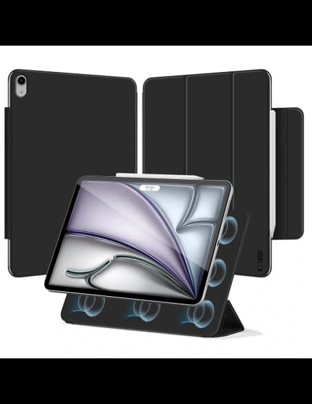 Tech-Protect Smartcase mágneses Apple iPad Air 13" 2024 / 13" 2025 átlátszó [2 CSOMAG] fekete
