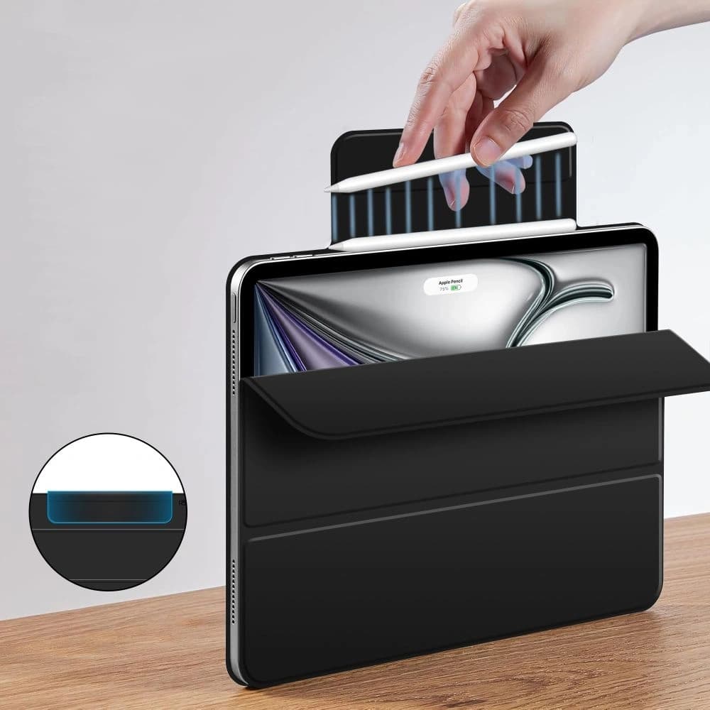 Tech-Protect Smartcase mágneses Apple iPad Air 13" 2024 / 13" 2025 átlátszó [2 CSOMAG] fekete - 4