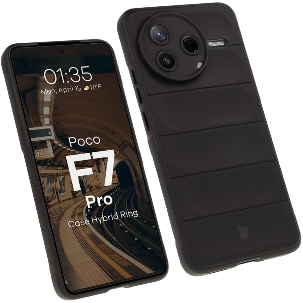 Carcasă Bizon Tur Xiaomi Poco F7 Pro neagră - 1