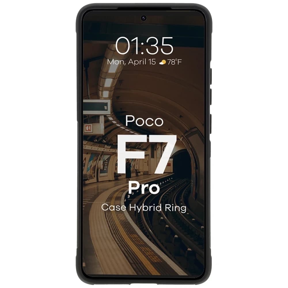 Carcasă Bizon Tur Xiaomi Poco F7 Pro neagră - 5