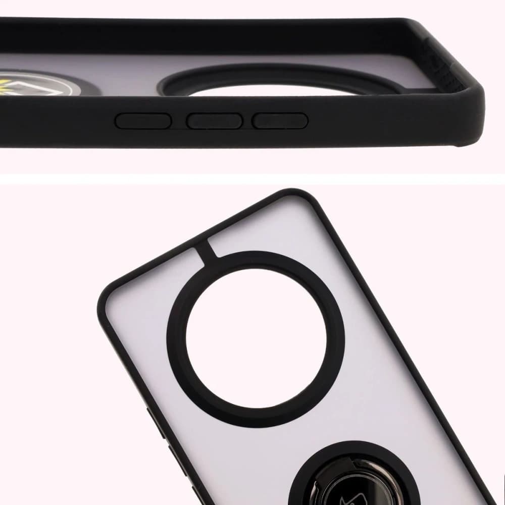 Bizon Case Hybrid Ring Realme 14 Pro 5G fumuriu cu un cadru negru - 3