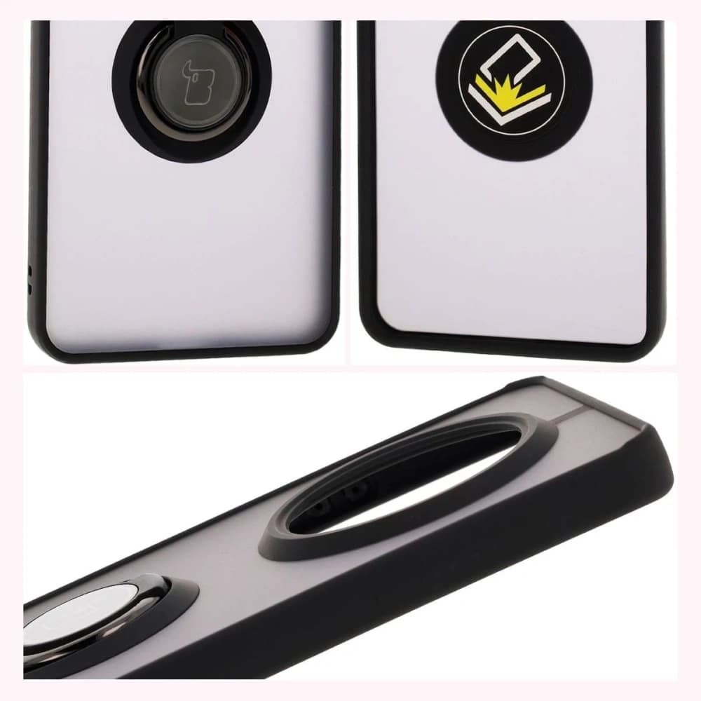 Bizon Case Hybrid Ring Realme 14 Pro 5G fumuriu cu un cadru negru - 4