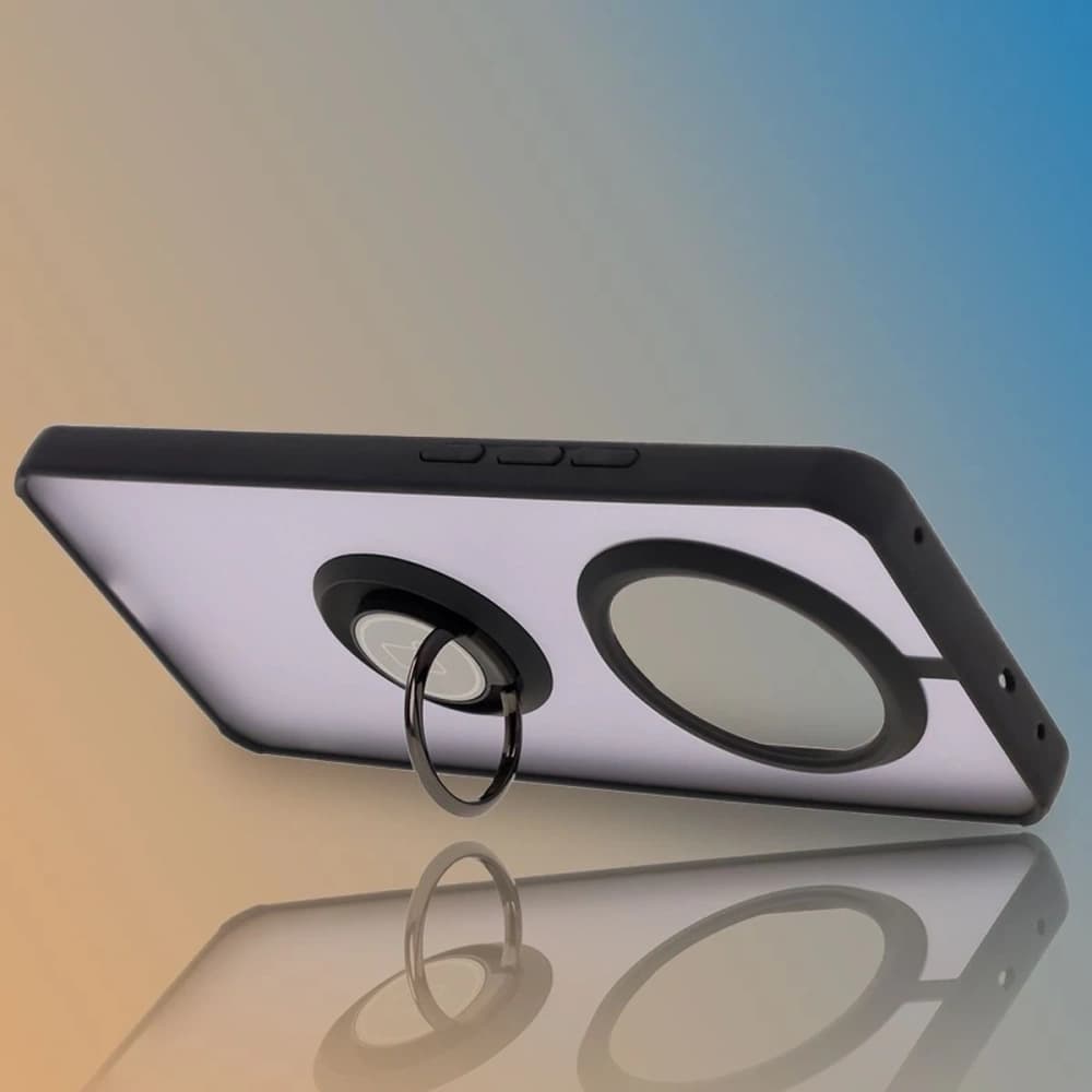 Bizon Case Hybrid Ring Realme 14 Pro 5G fumuriu cu un cadru negru - 6