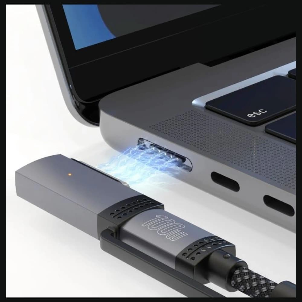 4smarts Explorer ComboCord USB-C / USB-C, MagSafe 100W 2m schwarz - 5