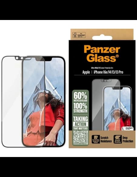 PanzerGlass Ultra-Wide Fit Apple iPhone 16e / 14 / 13 / 13 Pro