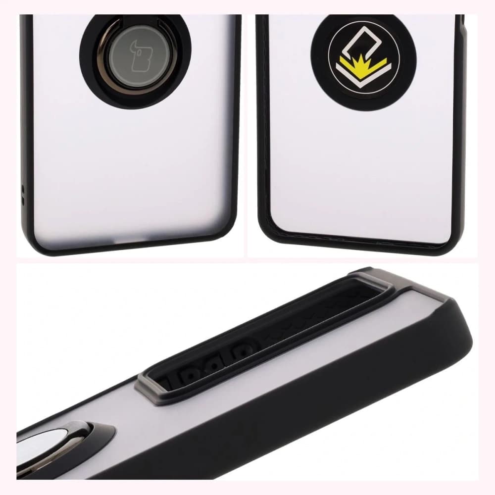 Bizon Case Hybrid Ring Realme C75 4G / 14x 5G fumuriu cu un cadru negru - 4