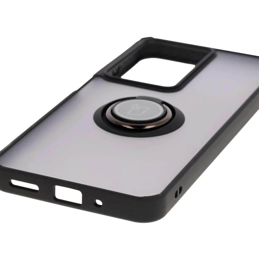 Bizon Case Hybrid Ring Realme C75 4G / 14x 5G fumuriu cu un cadru negru - 5