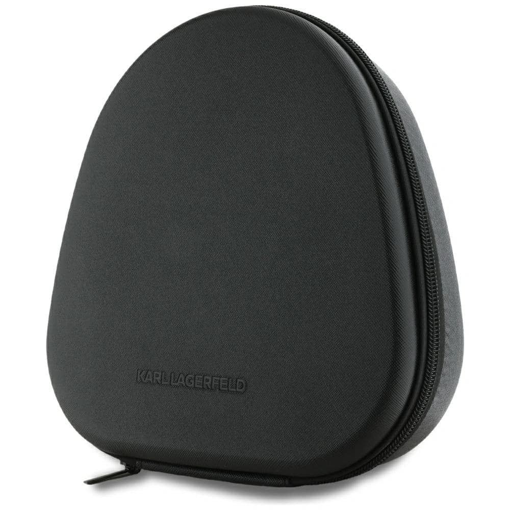 Karl Lagerfeld Saffiano Elongated Wireless Over-Ear Headphones Bluetooth 5.4 ANC Black - 5